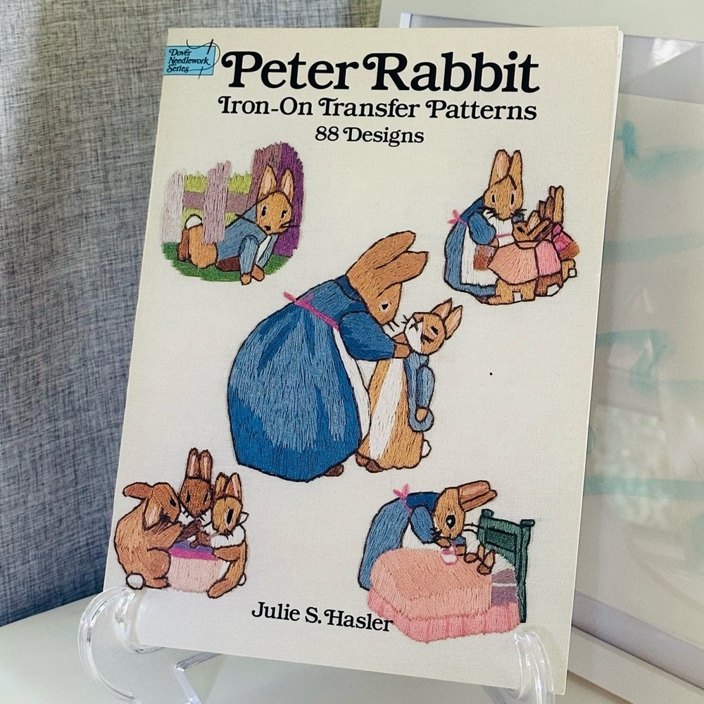 Peter Rabbit 🐰 Iron-On Transfer Patterns Dover Needlework Series Paperback Book